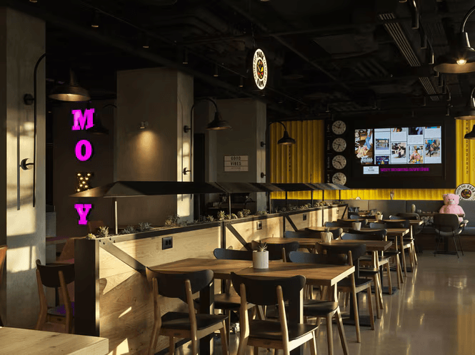 Moxy Belgrade restaurant and community space